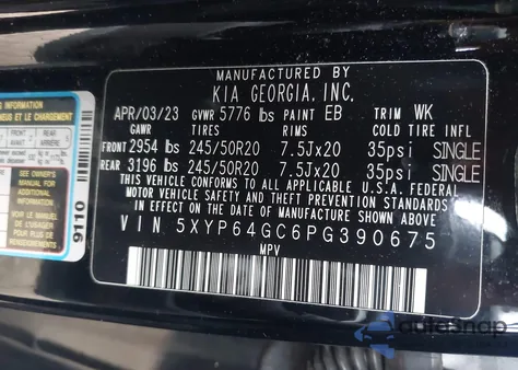 2023 Kia Telluride S from USA, damaged, VIN 5XYP64GC6PG390675